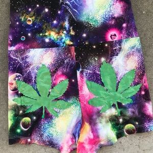 Rat Baby marijuana galaxy shorts